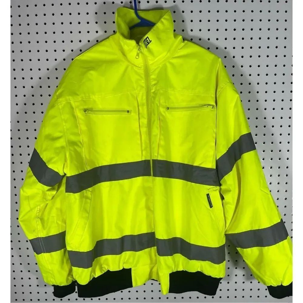 OK 1 Safety Reflective reversible fleece zip up jacket size S